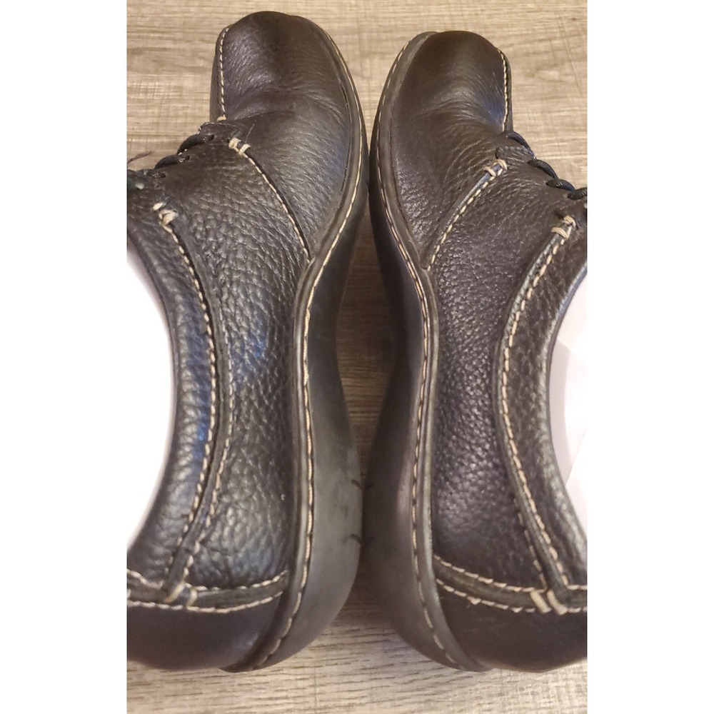 Clarks Bendables Leather Lace Up Shoes Women's Size 6.5 Black - Picture 6 of 12